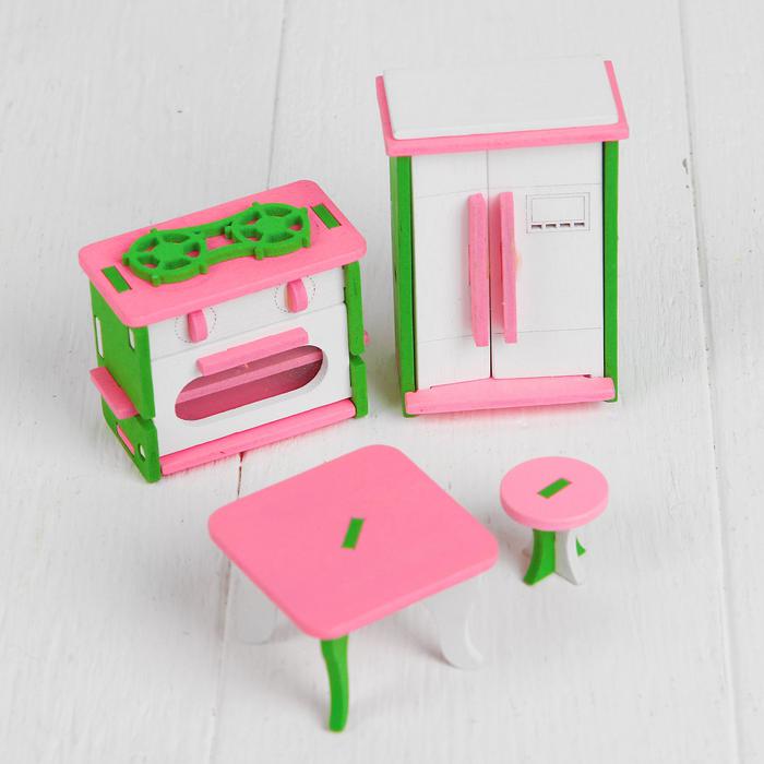 Мебель для кукол Кухня с холодильником
